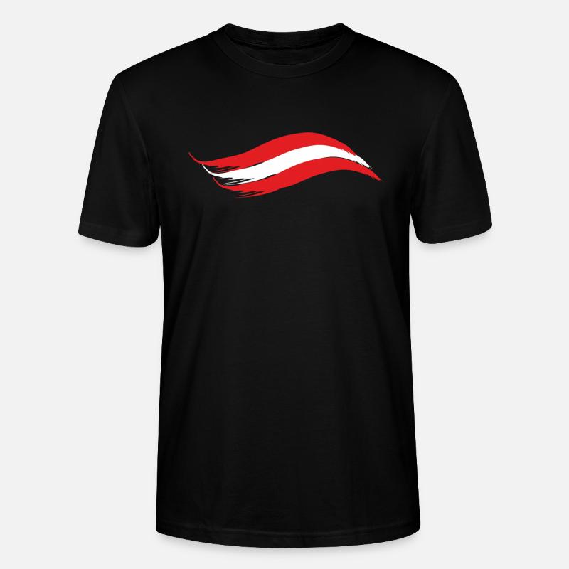 DRAPEAU NATIONAL D'AUTRICHE - T-shirt bio CRAFTER Stanley Stella Unisexe - noir