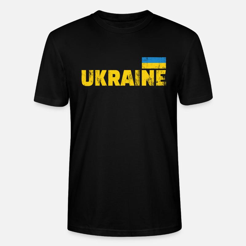 drapeau de l’Ukraine - T-shirt bio CRAFTER Stanley Stella Unisexe - noir