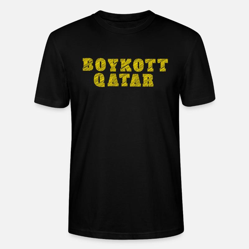 BOYKOTT KATAR - T-shirt bio CRAFTER Stanley Stella Unisexe - noir