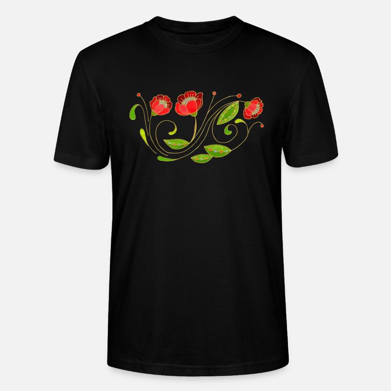 Fleur - T-shirt bio CRAFTER Stanley Stella Unisexe - noir