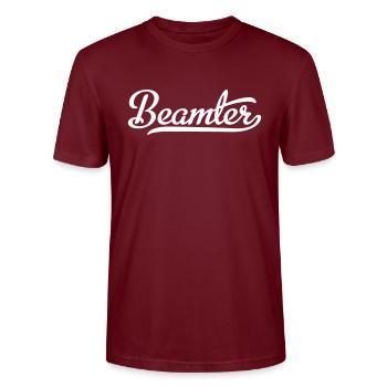 Beamter - Stanley/Stella Unisex Bio-T-Shirt CRAFTER - Burgunderrot - Vorne - Alina (178cm) & Michal (187cm)