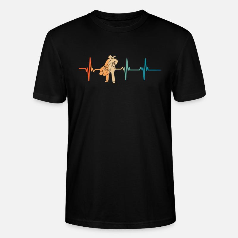 Jiu Jitsu Herzschlag - Stanley/Stella Unisex Bio-T-Shirt CRAFTER - Schwarz