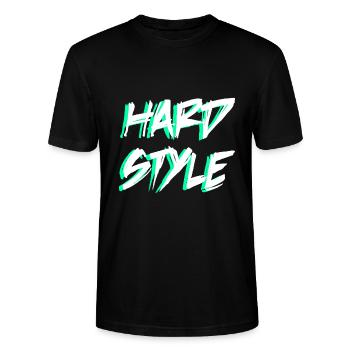 Hardstyle | Hardstyle Merchandise - Stanley/Stella Unisex Bio-T-Shirt CRAFTER - Schwarz - Vorne - Alina (178cm) & Michal (187cm)