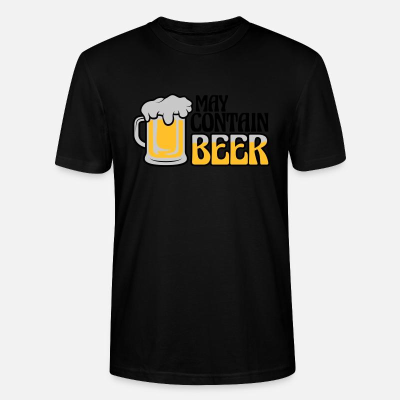May Contain Beer Spruch - Stanley/Stella Unisex Bio-T-Shirt CRAFTER - Schwarz