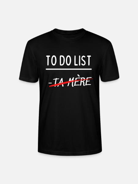 to do list - T-shirt bio CRAFTER Stanley Stella Unisexe - noir