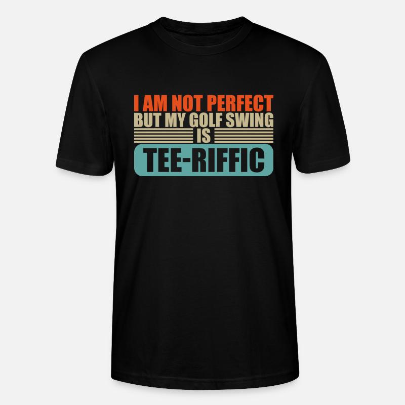 Golf Player Tee-Riffic Golf Swing - Stanley/Stella Unisex Bio-T-Shirt CRAFTER - Schwarz