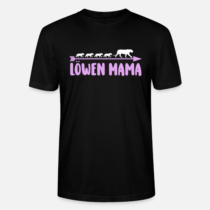 Mutter Löwen Mama - Stanley/Stella Unisex Bio-T-Shirt CRAFTER - Schwarz