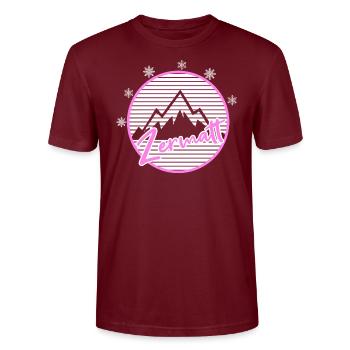 Zermatt - T-shirt bio CRAFTER Stanley Stella Unisexe - bordeaux - Devant - Alina (178cm) & Michal (187cm)
