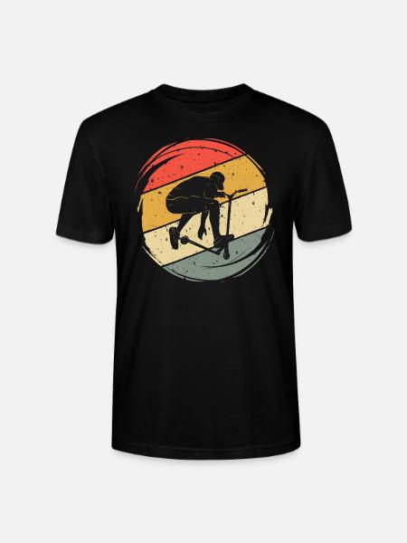 Stunt Scooter Løbehjul Børn Scooter Ung Retro - Stanley Stella CRAFTER unisex økologisk-T-shirt - sort