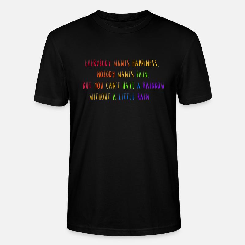 Regenbogen Spruch - Stanley/Stella Unisex Bio-T-Shirt CRAFTER - Schwarz