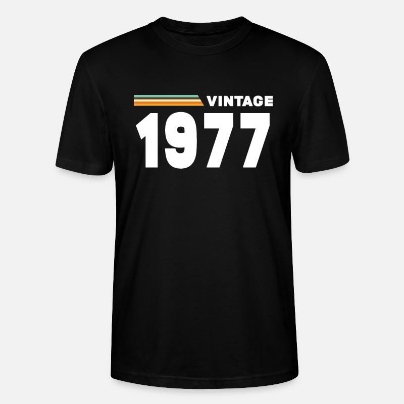Millésime 1977 - T-shirt bio CRAFTER Stanley Stella Unisexe - noir