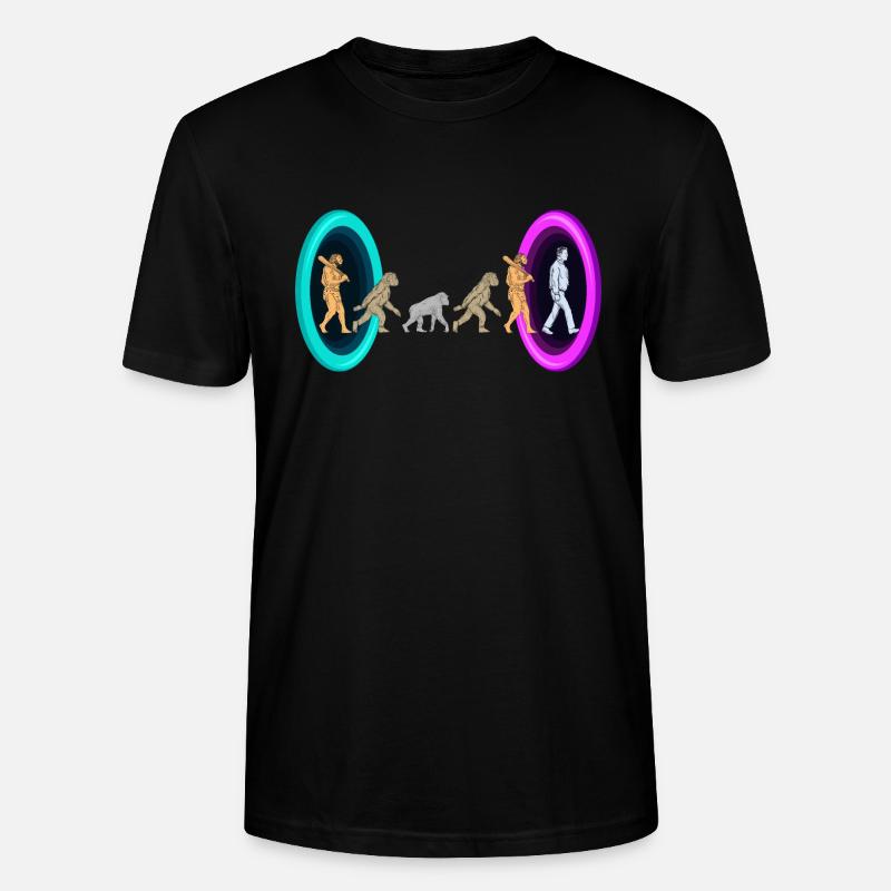 Evolution durch Portale - Stanley/Stella Unisex Bio-T-Shirt CRAFTER - Schwarz