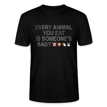 Someone's Baby - Stanley/Stella Unisex Bio-T-Shirt CRAFTER - Schwarz - Vorne - Alina (178cm) & Michal (187cm)