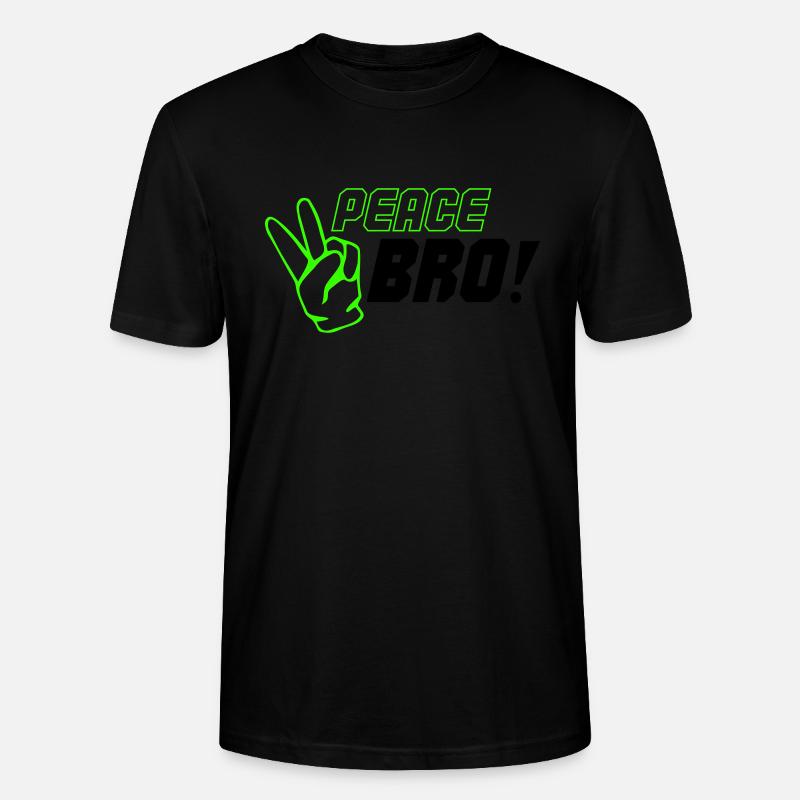 peace bro 02 - Stanley/Stella Unisex Bio-T-Shirt CRAFTER - Schwarz