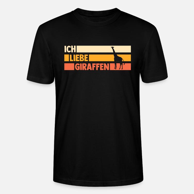 Giraffe Giraffen - Stanley/Stella Unisex Bio-T-Shirt CRAFTER - Schwarz