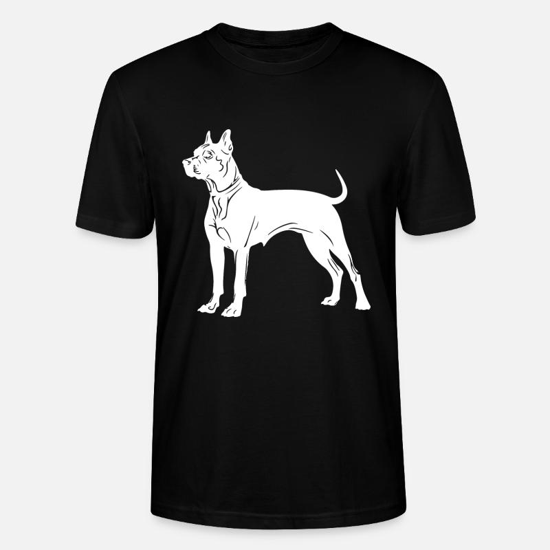Silhouette de chien de fosse - T-shirt bio CRAFTER Stanley Stella Unisexe - noir