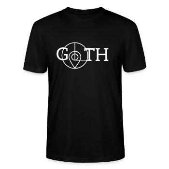 leipglo shop goth - Stanley/Stella Unisex Bio-T-Shirt CRAFTER - Schwarz - Vorne - Alina (178cm) & Michal (187cm)