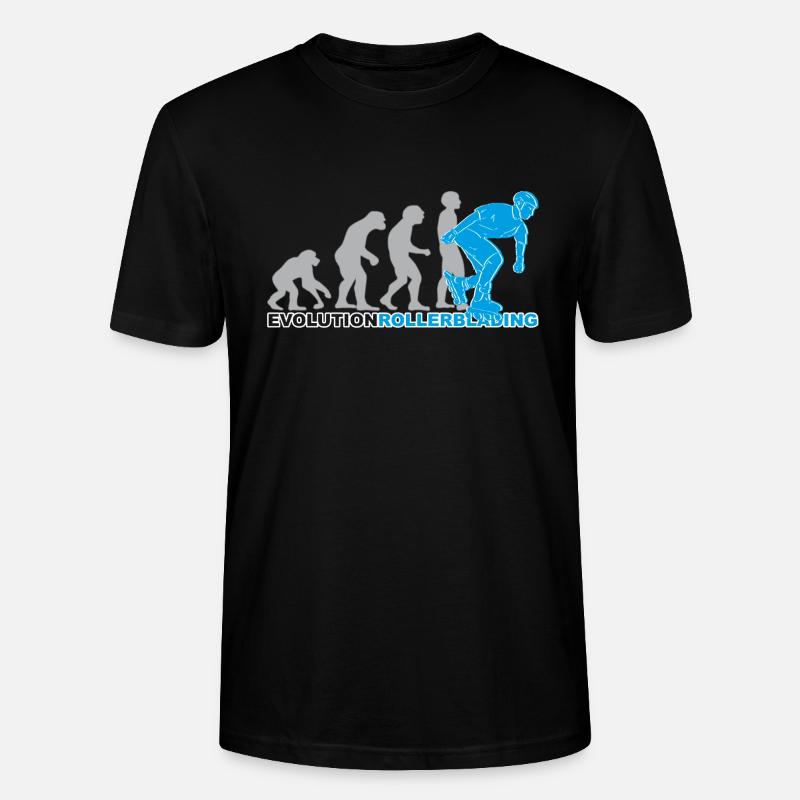 evolution rollerblading, inline skates, skating - Stanley/Stella CRAFTER Unisex Organic T-Shirt - black