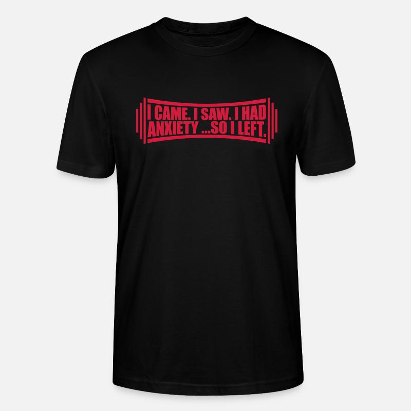 J’avais de l’anxiété en disant - T-shirt bio CRAFTER Stanley Stella Unisexe - noir