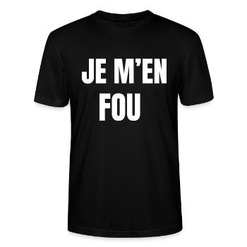Je m'en fou - T-shirt bio CRAFTER Stanley Stella Unisexe - noir - Devant - Alina (178cm) & Michal (187cm)