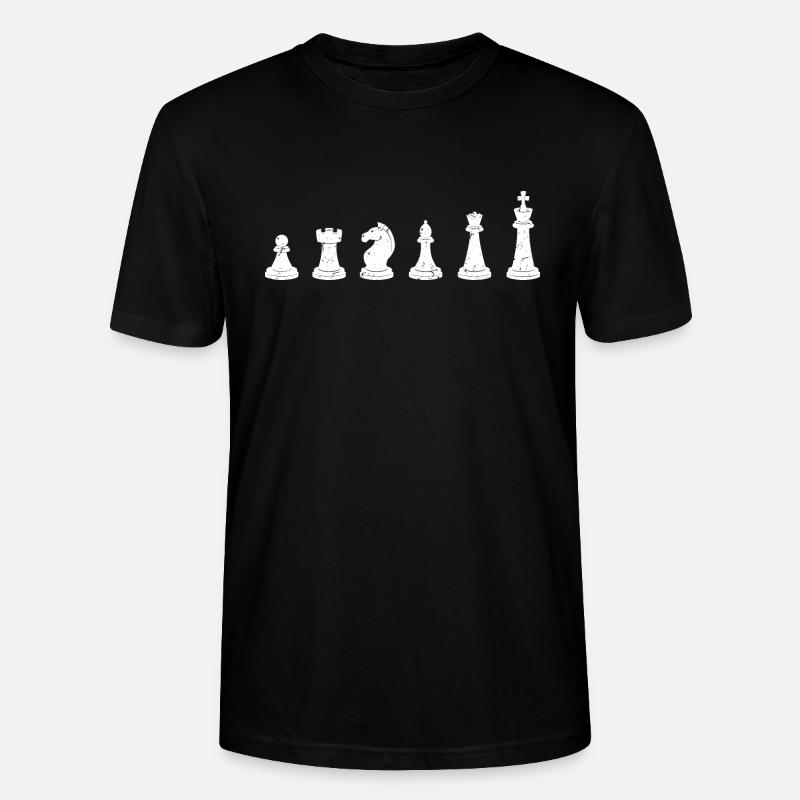 Chess Pieces Chess Player Chess - Stanley/Stella CRAFTER Unisex Organic T-Shirt - black