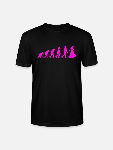 Silhouette Prinzessin pink - Stanley/Stella Unisex Bio-T-Shirt CRAFTER - Schwarz
