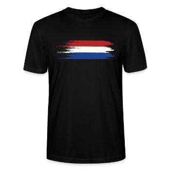 Drapeau des Pays-Bas Hollande - T-shirt bio CRAFTER Stanley Stella Unisexe - noir - Devant - Alina (178cm) & Michal (187cm)