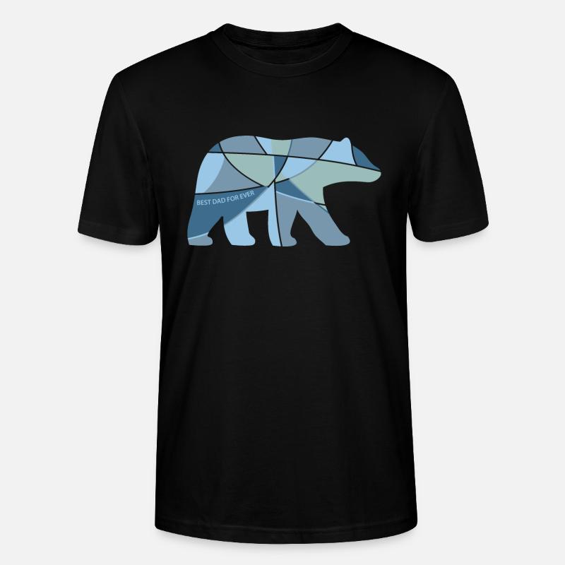 Bester Papa Bär - Stanley/Stella Unisex Bio-T-Shirt CRAFTER - Schwarz