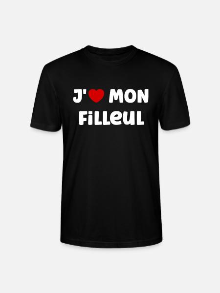 j'aime mon filleul - T-shirt bio CRAFTER Stanley Stella Unisexe - noir