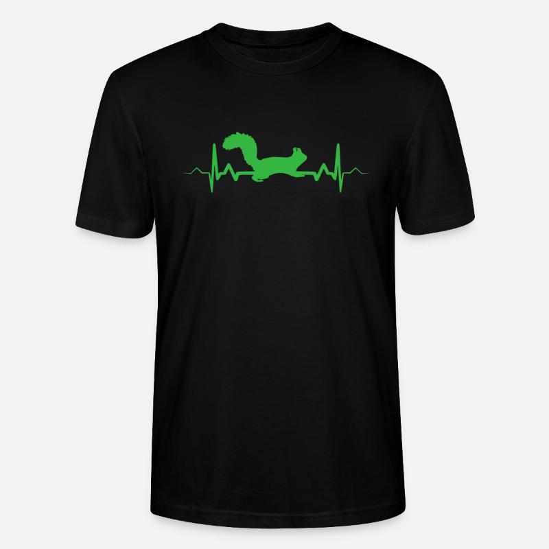 Eichhörnchen Herzschlag Waldbewohner Wald - Stanley/Stella Unisex Bio-T-Shirt CRAFTER - Schwarz