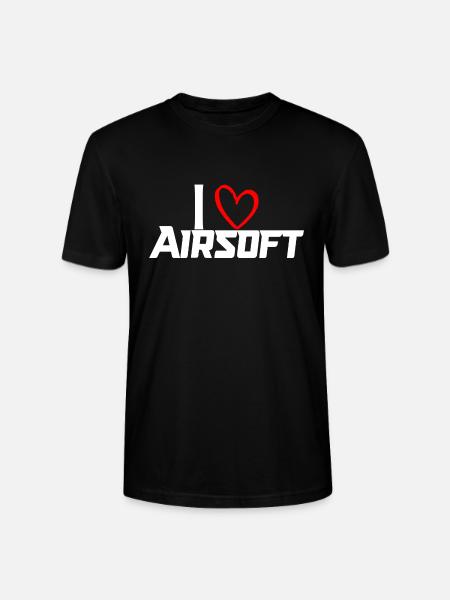 iLoVeAirsoft white - Stanley/Stella Unisex Bio-T-Shirt CRAFTER - Schwarz
