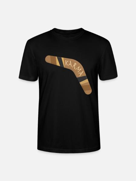 Karma boomerang - Stanley/Stella CRAFTER Unisex Organic T-Shirt - black