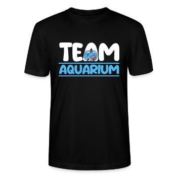 Aquarium Fische Aquaristik - Stanley/Stella Unisex Bio-T-Shirt CRAFTER - Schwarz - Vorne - Alina (178cm) & Michal (187cm)