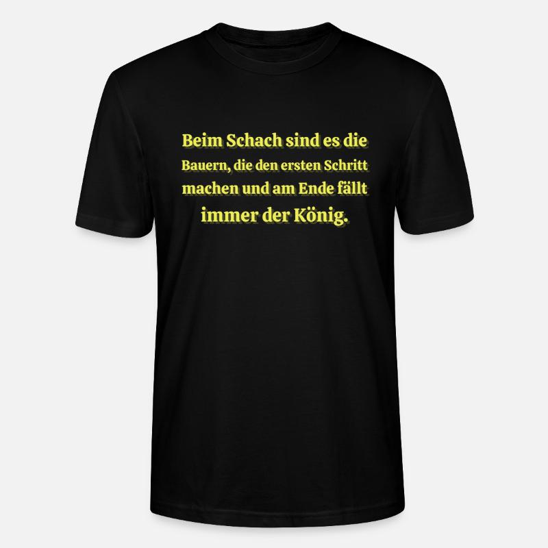 Bauer Protest König fällt - Stanley/Stella Unisex Bio-T-Shirt CRAFTER - Schwarz
