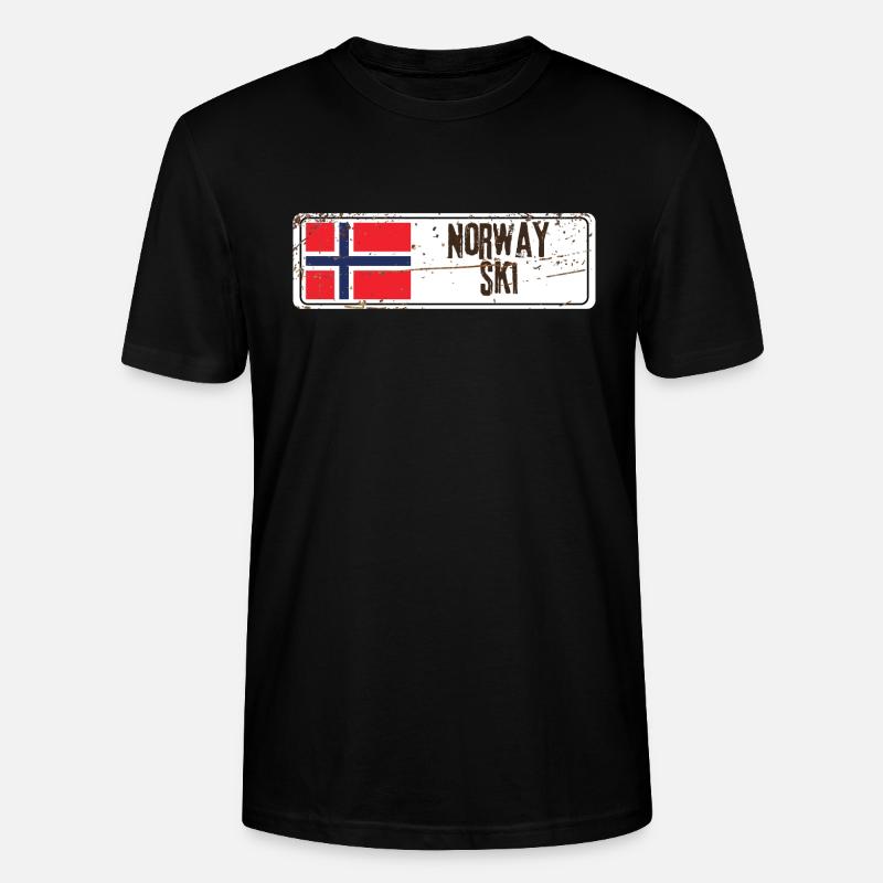 Ski Norwegen - Stanley/Stella Unisex Bio-T-Shirt CRAFTER - Schwarz