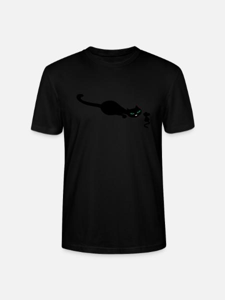 Cat retro uh mouse retro - Stanley/Stella CRAFTER Unisex Organic T-Shirt - black