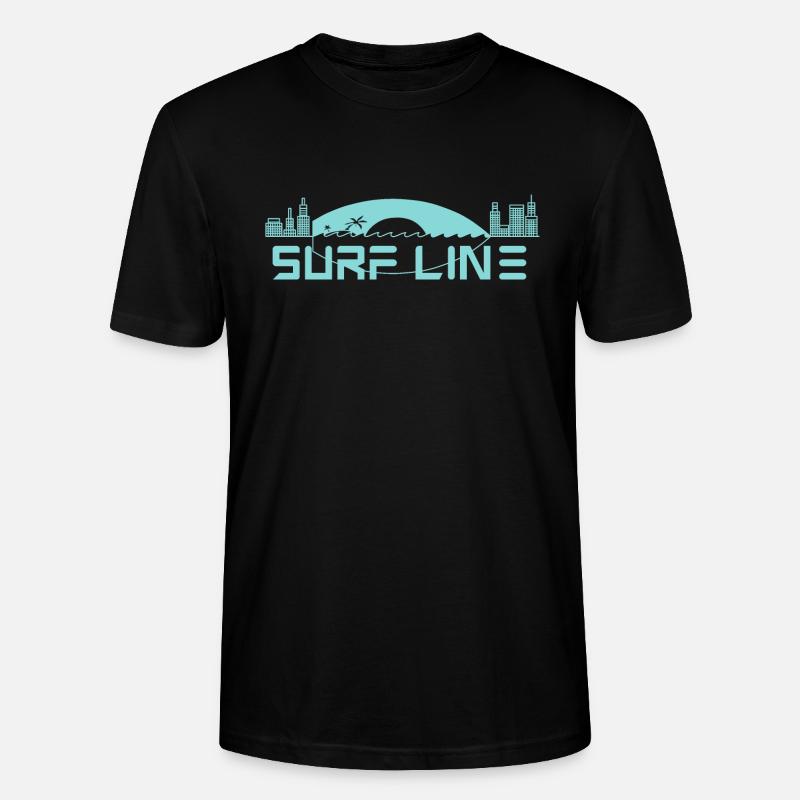Surfline 3 Blue version - T-shirt bio CRAFTER Stanley Stella Unisexe - noir