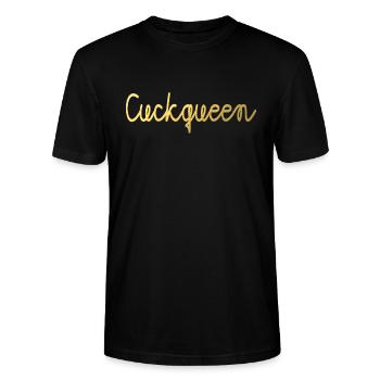 Cuckqueen BDSM Dom Sous-marin - T-shirt bio CRAFTER Stanley Stella Unisexe - noir - Devant - Alina (178cm) & Michal (187cm)