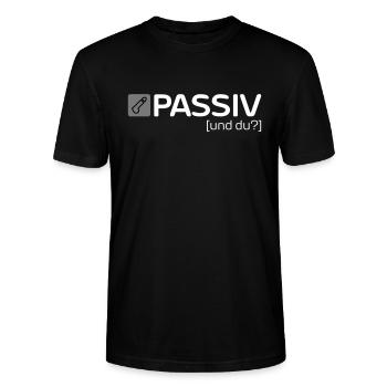 PASSIV [und du?] - Stanley/Stella Unisex Bio-T-Shirt CRAFTER - Schwarz - Vorne - Alina (178cm) & Michal (187cm)