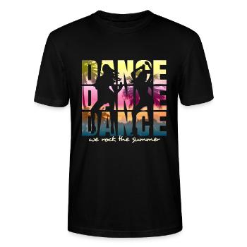 DANCE DANCE DANCE - DANCING DANCING DANCING - Stanley/Stella CRAFTER Unisex Organic T-Shirt - black - Front - Alina (178cm) & Michal (187cm)