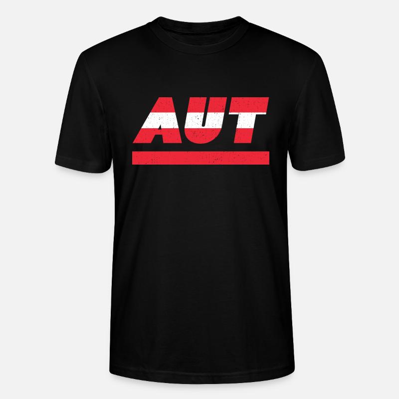 Drapeau de l’Autriche DRAPEAU AUT - T-shirt bio CRAFTER Stanley Stella Unisexe - noir