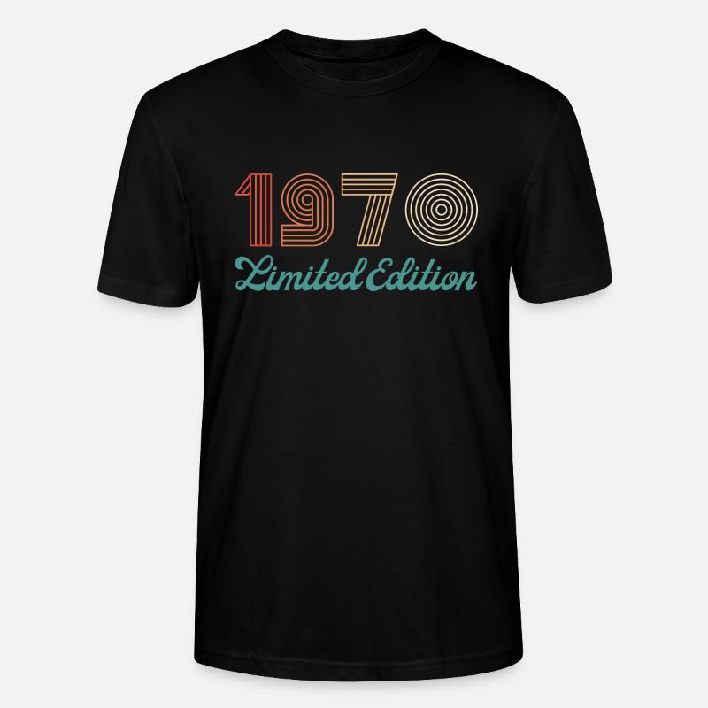 Année 1970 limited edition - T-shirt bio CRAFTER Stanley Stella Unisexe - noir