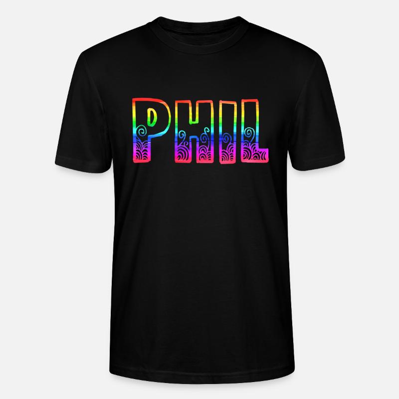 phil rs regenbogen - Stanley/Stella Unisex Bio-T-Shirt CRAFTER - Schwarz