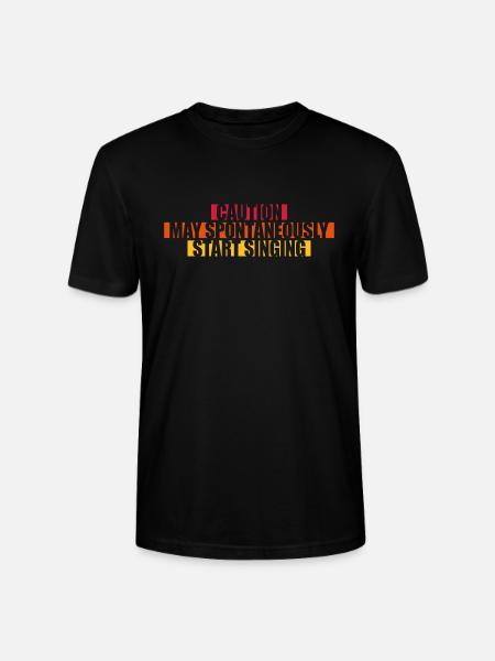 may spontaneously start singing - Stanley/Stella CRAFTER Unisex Organic T-Shirt - black