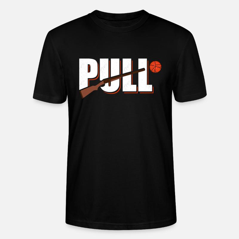 Pull Skeet Shooting Trapshooting - Stanley/Stella CRAFTER Unisex Organic T-Shirt - black