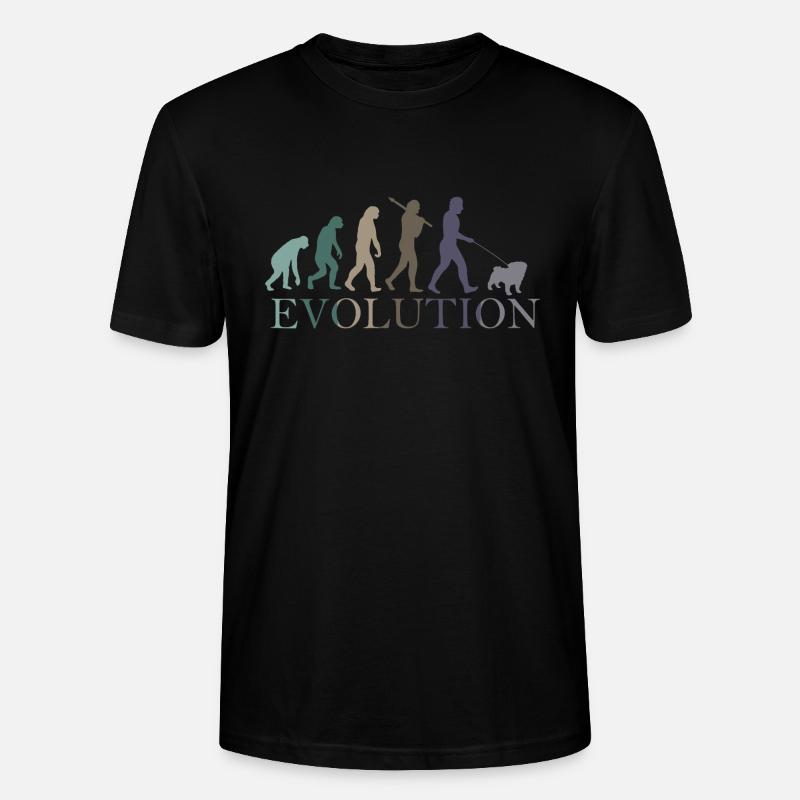 DIE EVOLUTION DES MOPSES - Stanley/Stella Unisex Bio-T-Shirt CRAFTER - Schwarz