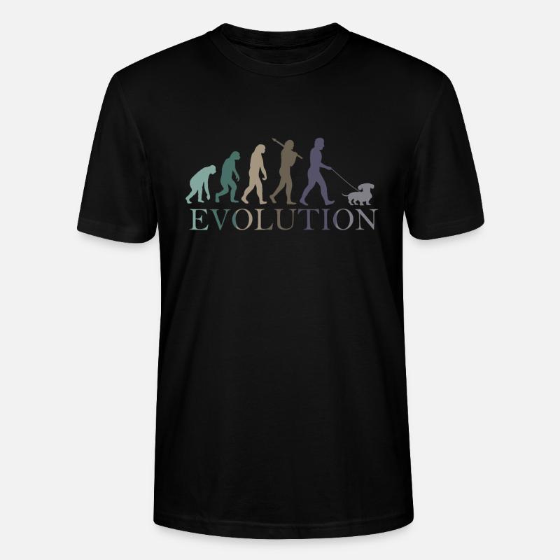 ÉVOLUTION DU TECKEL RÉTRO - T-shirt bio CRAFTER Stanley Stella Unisexe - noir