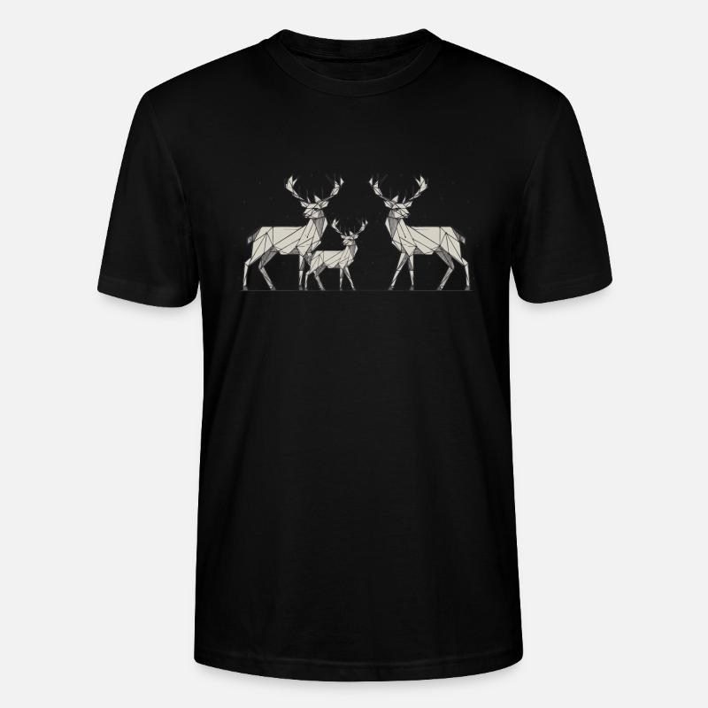 Hirsch 2D - Stanley/Stella Unisex Bio-T-Shirt CRAFTER - Schwarz