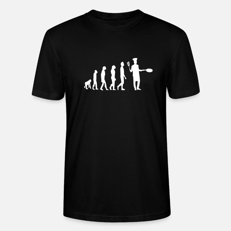 Koch Kochen Traumberuf Evolution - Stanley/Stella Unisex Bio-T-Shirt CRAFTER - Schwarz