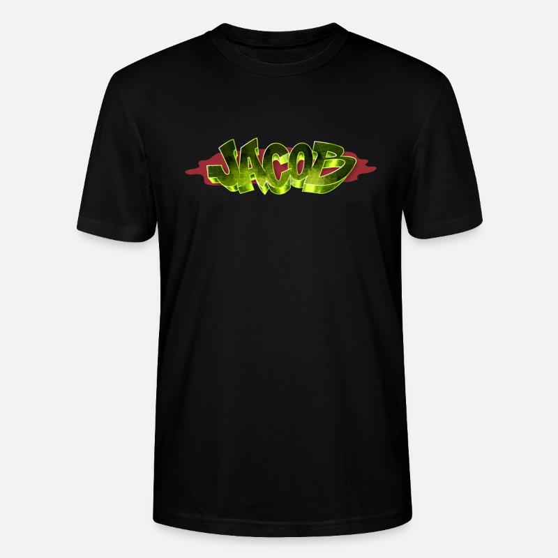Jacob Graffiti Name - Stanley/Stella Unisex Bio-T-Shirt CRAFTER - Schwarz